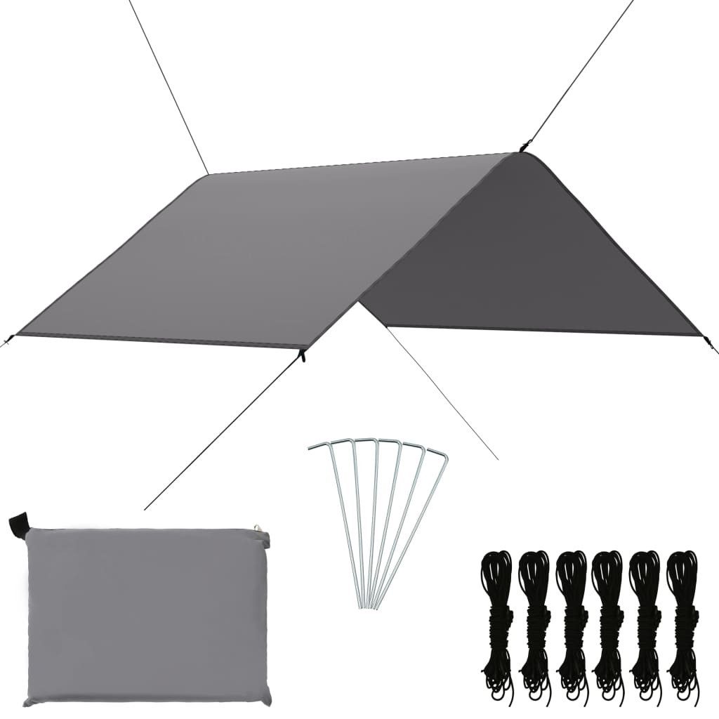 furnicato Tarp-Zelt Outdoor-Tarp 3x2,85 m Grau, (1 tlg)