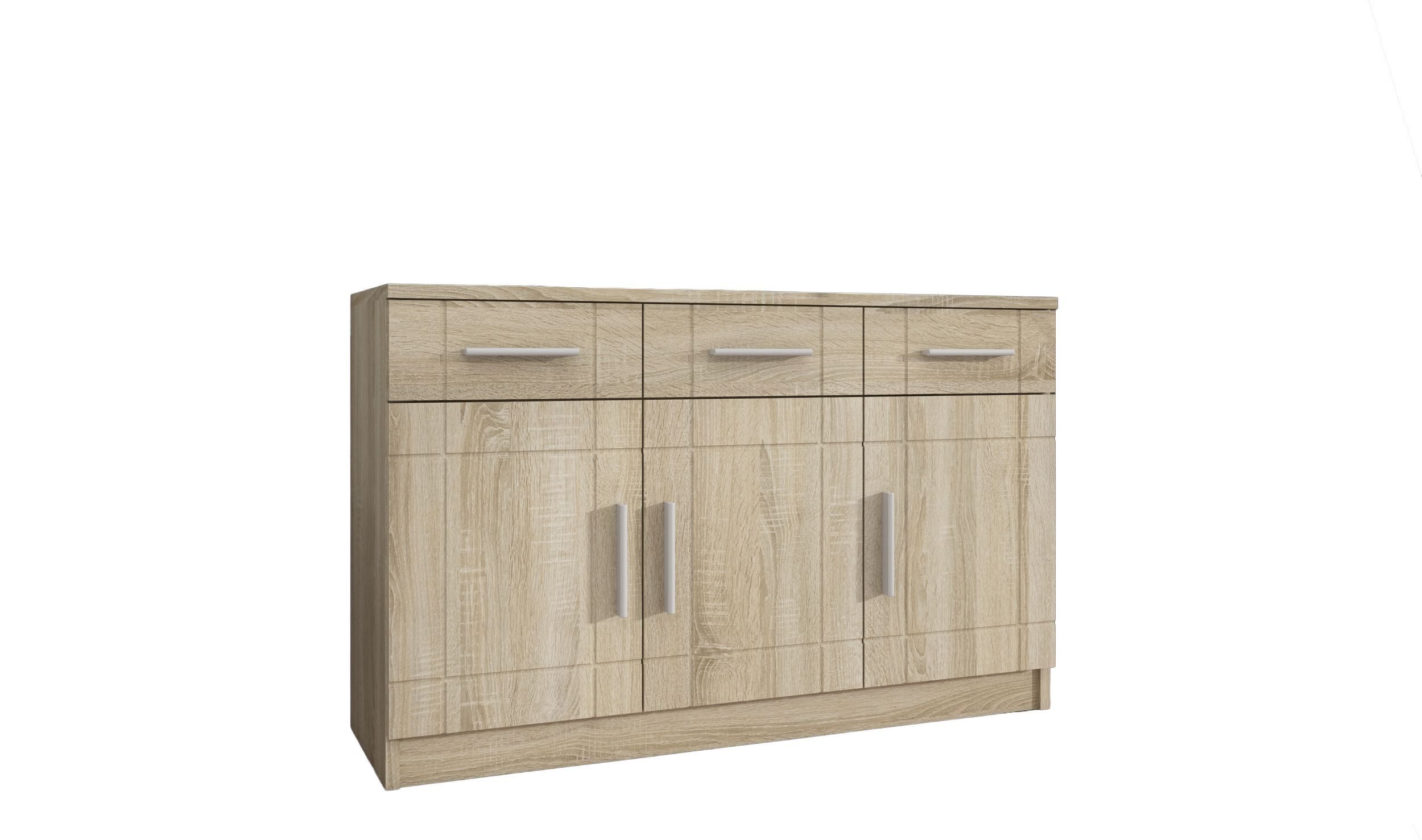 Küchen-Preisbombe Kommode PARIS 3F-3S Wohnwand Wohnzimmer Anbauwand Sonoma Eiche