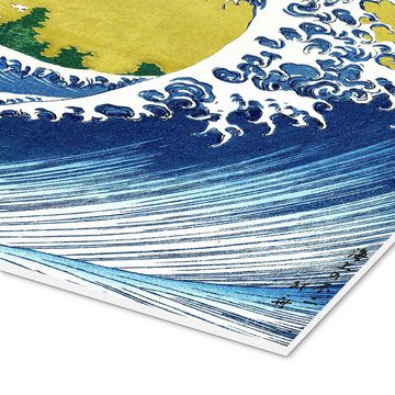 Posterlounge Forex-Bild Katsushika Hokusai, Der Fuji am Meer, Wohnzimmer Maritim Malerei