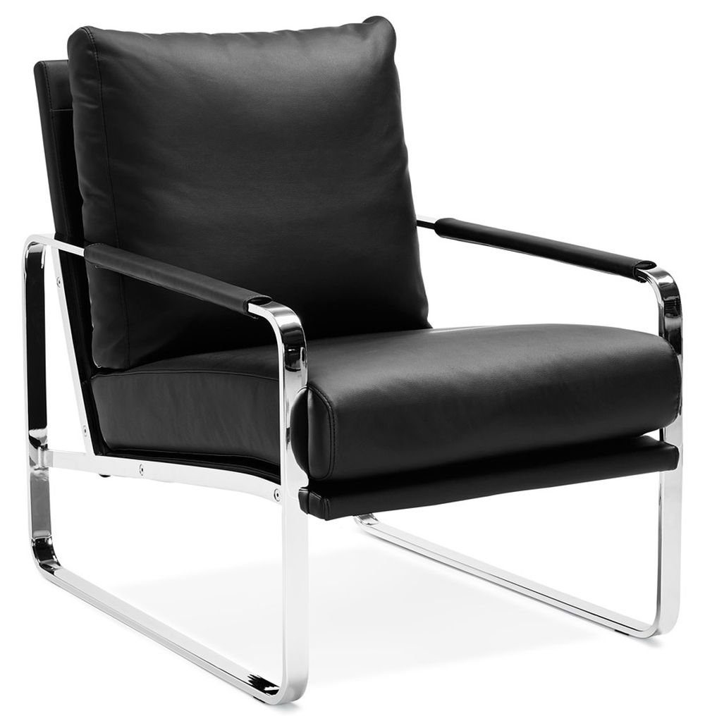 KADIMA DESIGN Sessel PLUMB Loungesessel Kunstleder Schwarz (black) 67