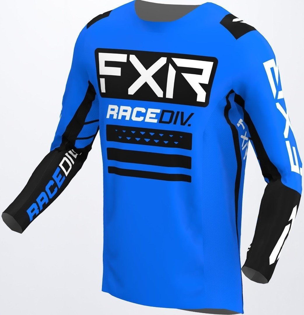 Blue/Black FXR Jersey Off-Road Funktionsshirt RaceDiv Motocross
