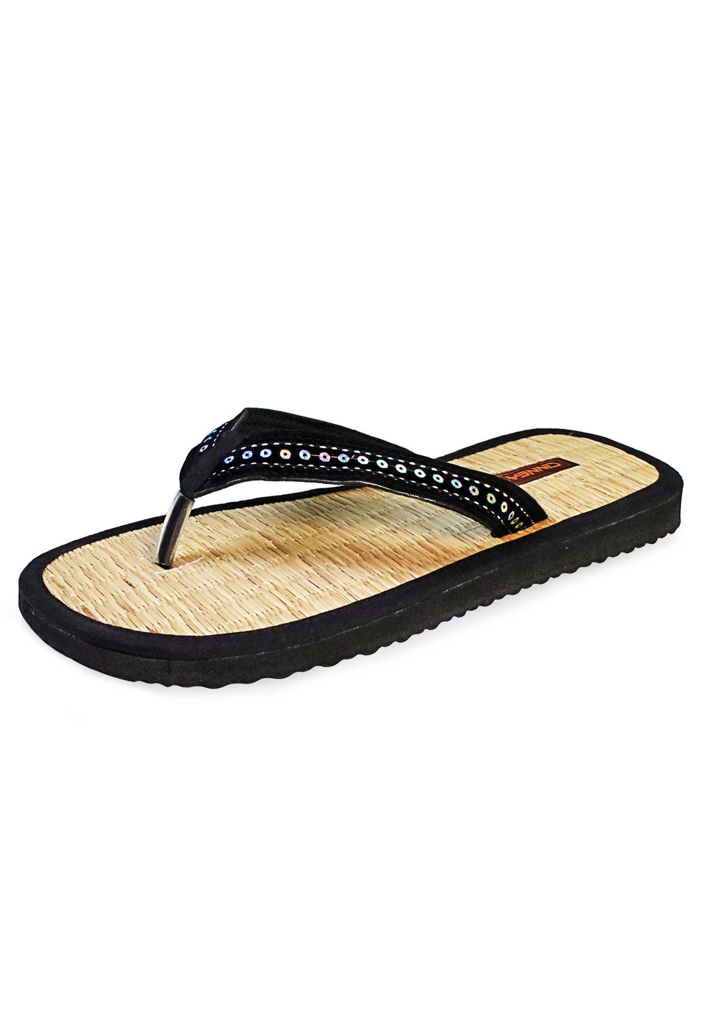 CINNEA CRUZ Sandale Binsenlatschen mit Zimtfüllung, effektiv gegen Fußschweiß