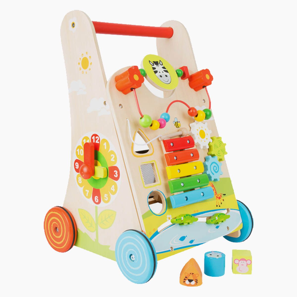 Small Foot Lauflernwagen Lauflernwagen Blumenwiese, (spar packung, 1-tlg., packung), Die Räder sind mit ihrer rutschhemmenden.