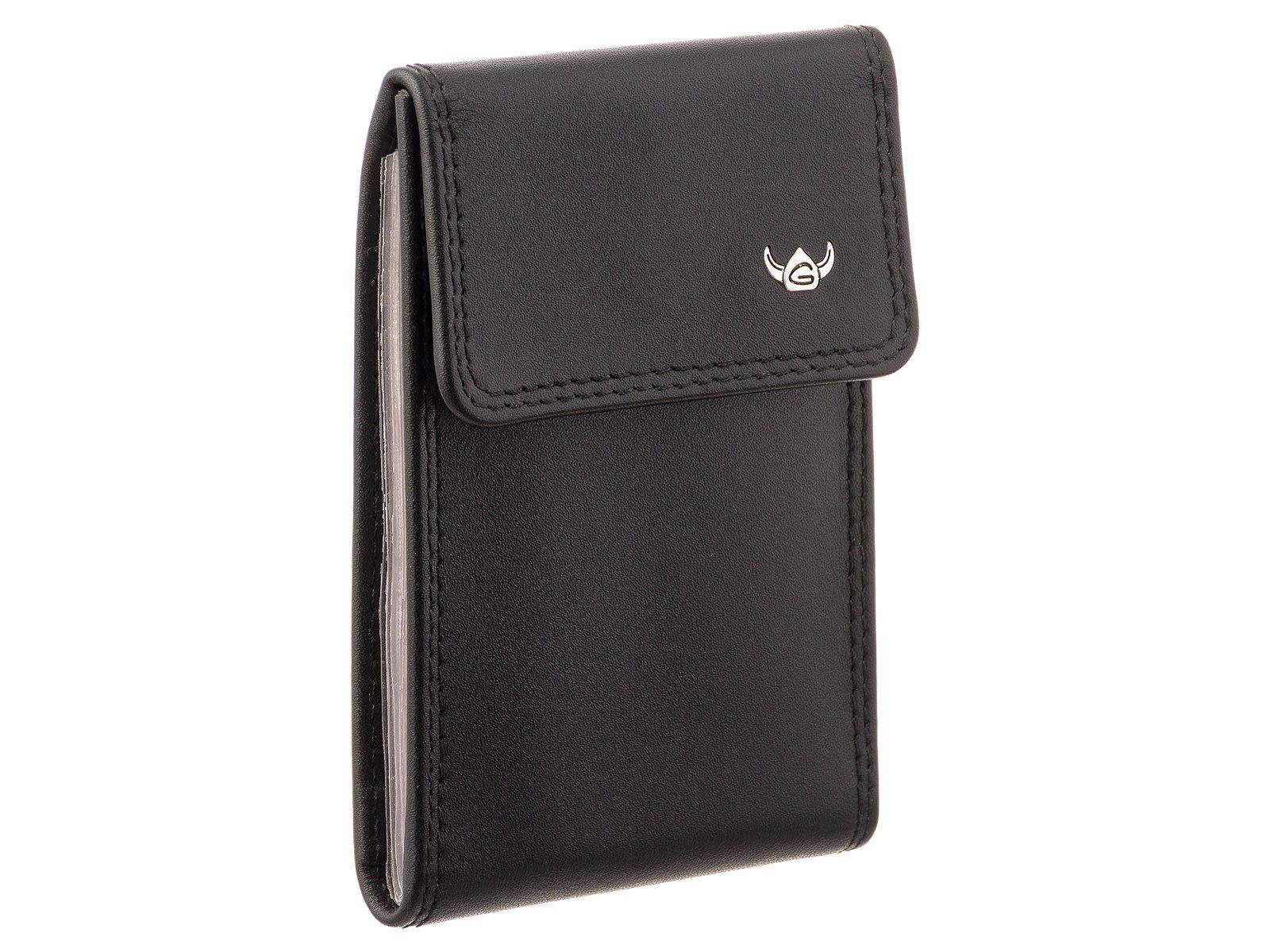 Golden Head Mini Geldbörse Polo RFID Etui 449951 Kartenetui (Stück, 1-tlg., 1), Doppelsteppnähte