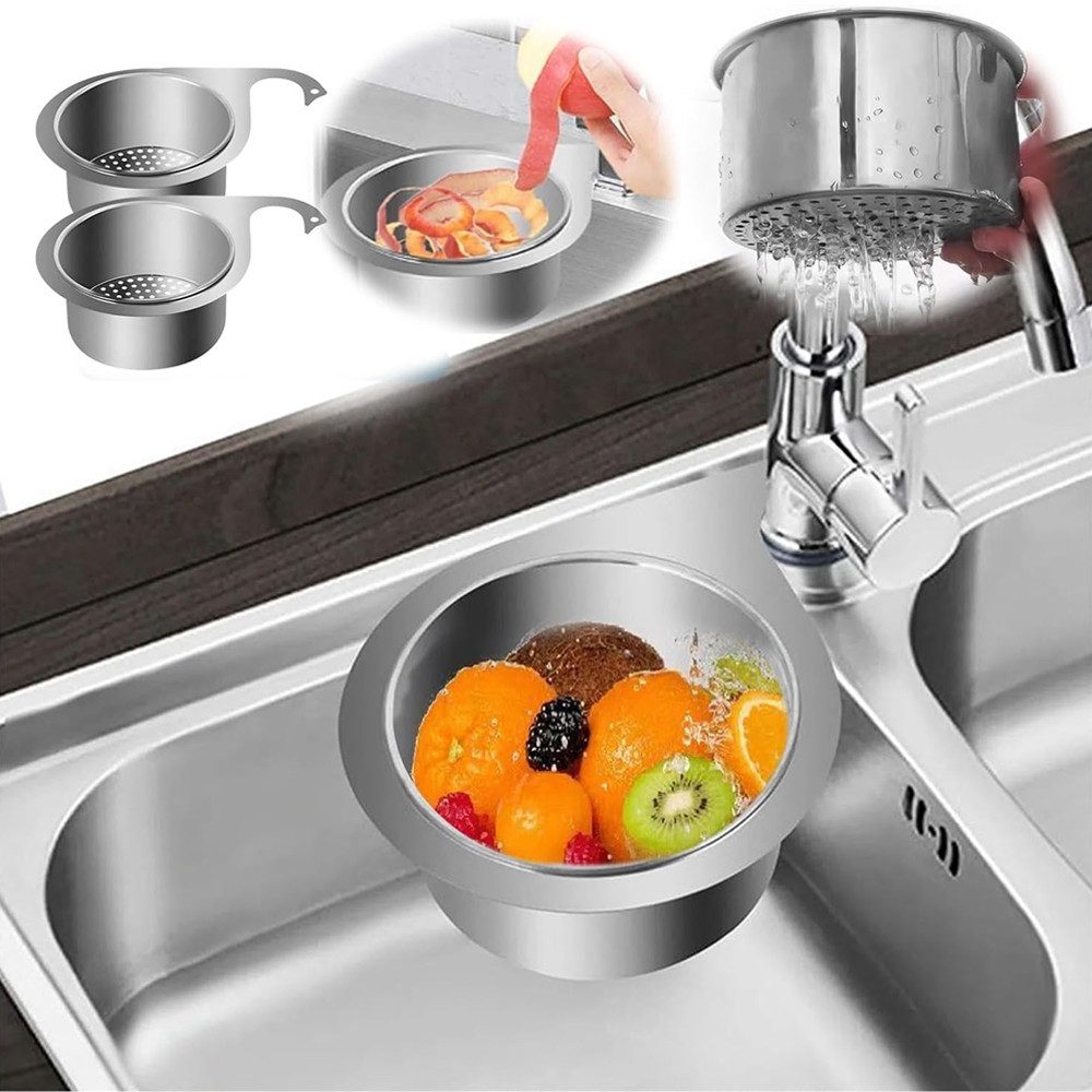 TUWENA Siebventil 2 Stück siebkorb aus edelstahl in schwanenform für die Küchenspülen