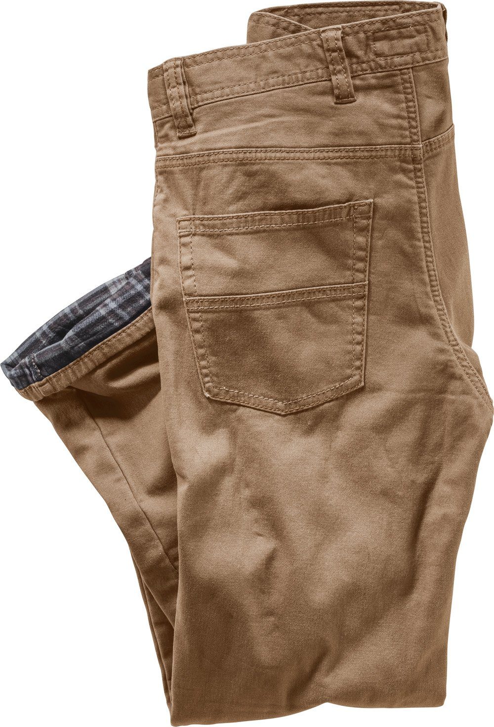 Tom Ramsey Thermohose 5-Pocket-Style, weichem im Fleece Futter aus beige