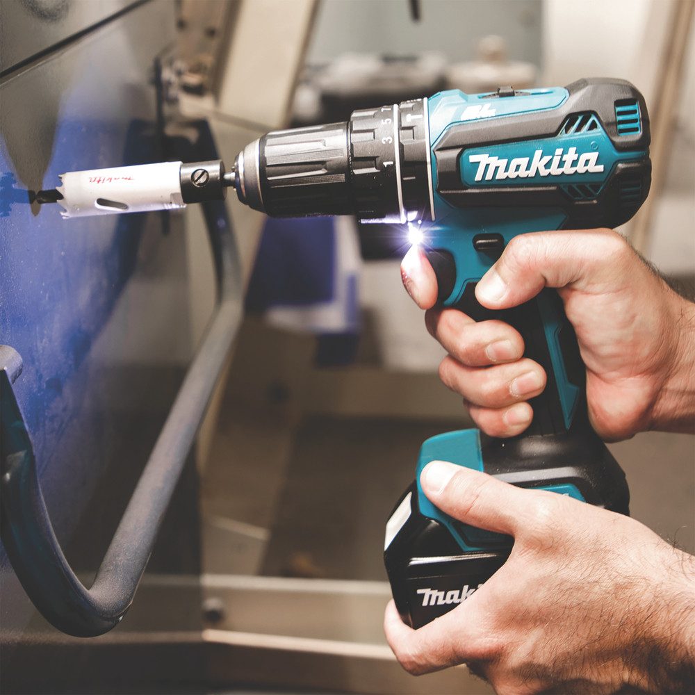 Thumbnail - Makita Akku-Schlagbohrschrauber DHP485RTJ, max. 1900 U/min, mit 2 Akkus 18 V/5 Ah und Ladegerät, inkl. Aufbewahrungskoff...
