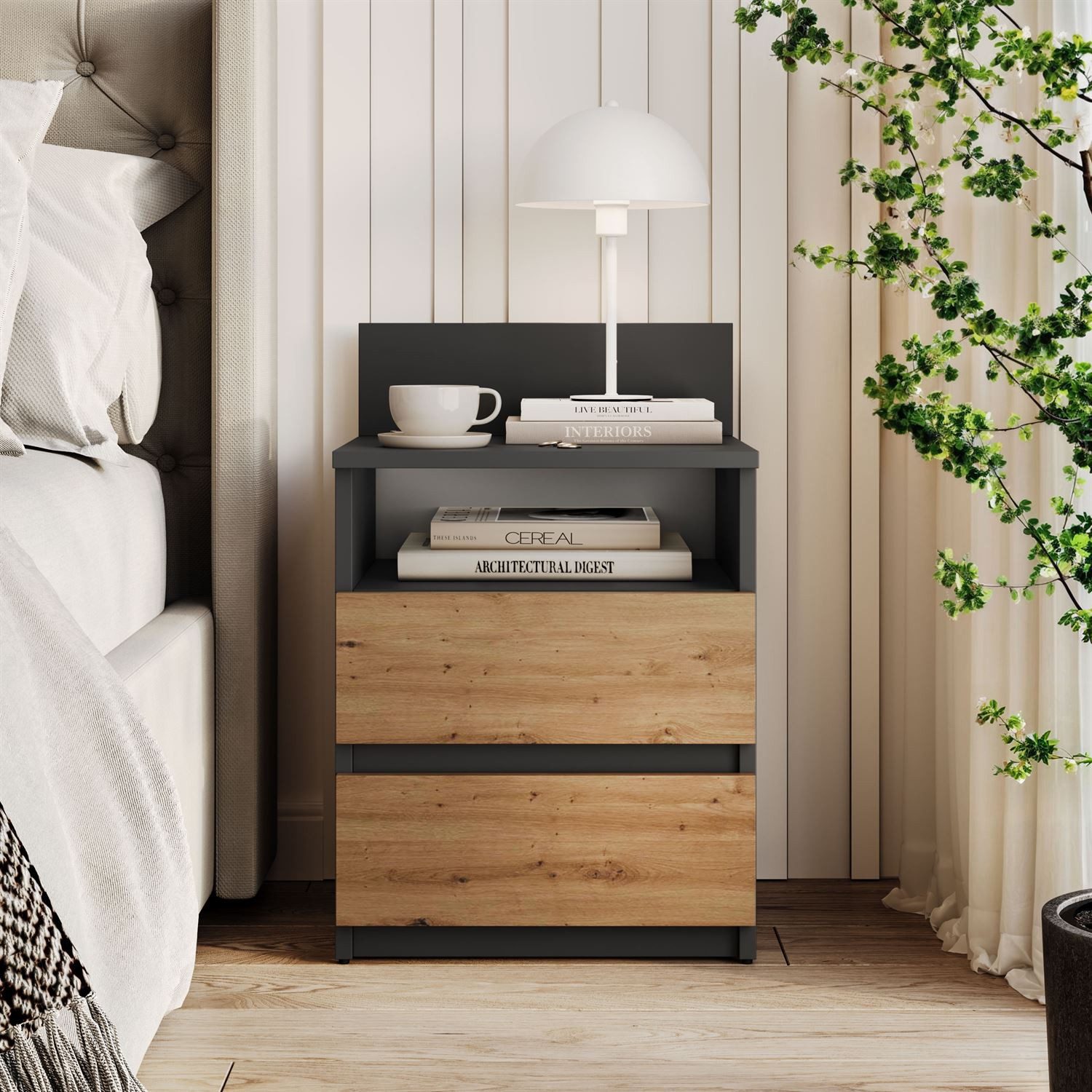 Lookway Nachttisch HANA M1 mit Schubladen günstig online kaufen