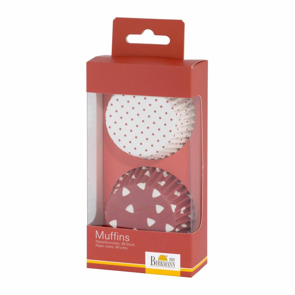 Birkmann Muffinform Papierförmchen Colour Splash Rot 48 Stück