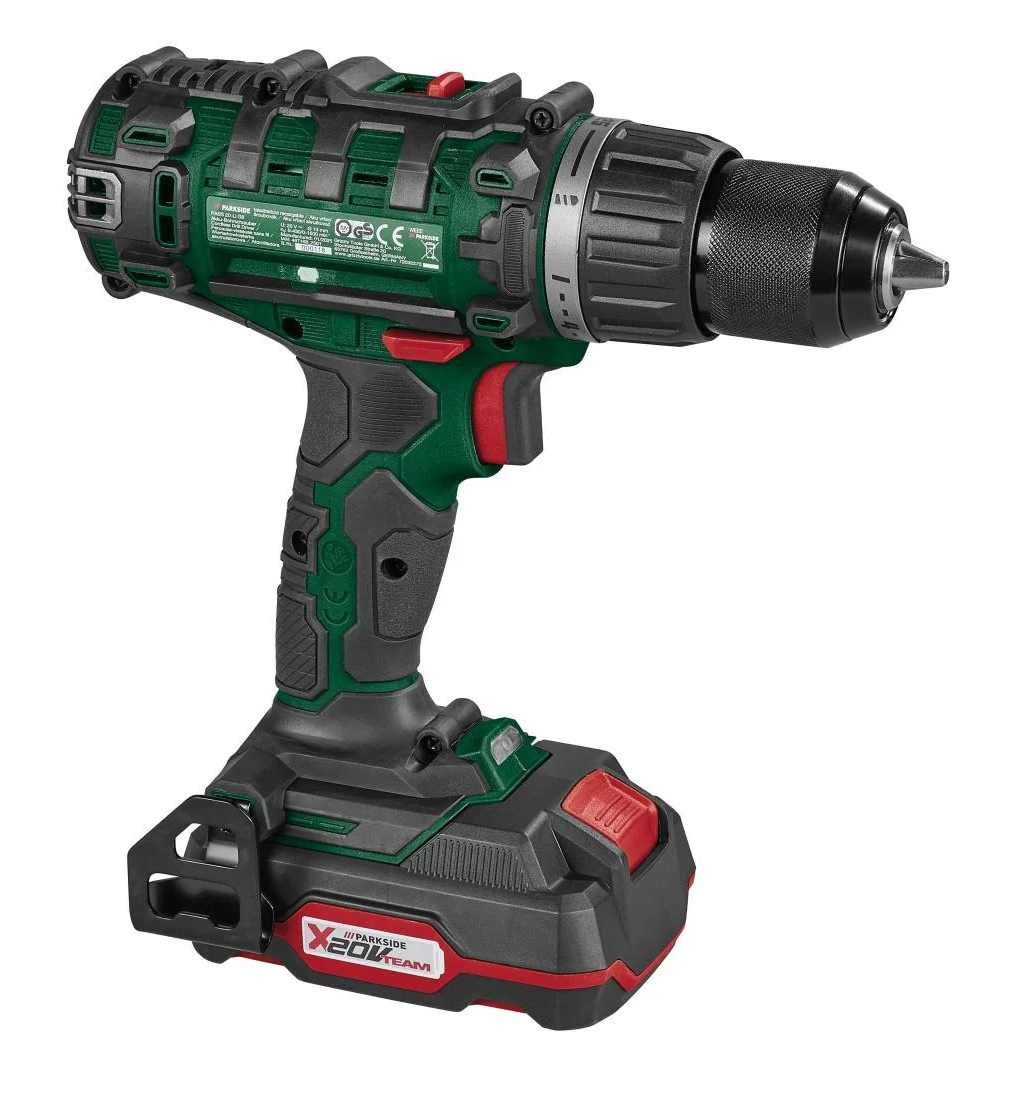 PARKSIDE PERFORMANCE® Akku-Drehschlagschrauber 20 V Akku-Bohrschrauber-Set PABS 20-Li, mit 2 x Akku und Ladegerät