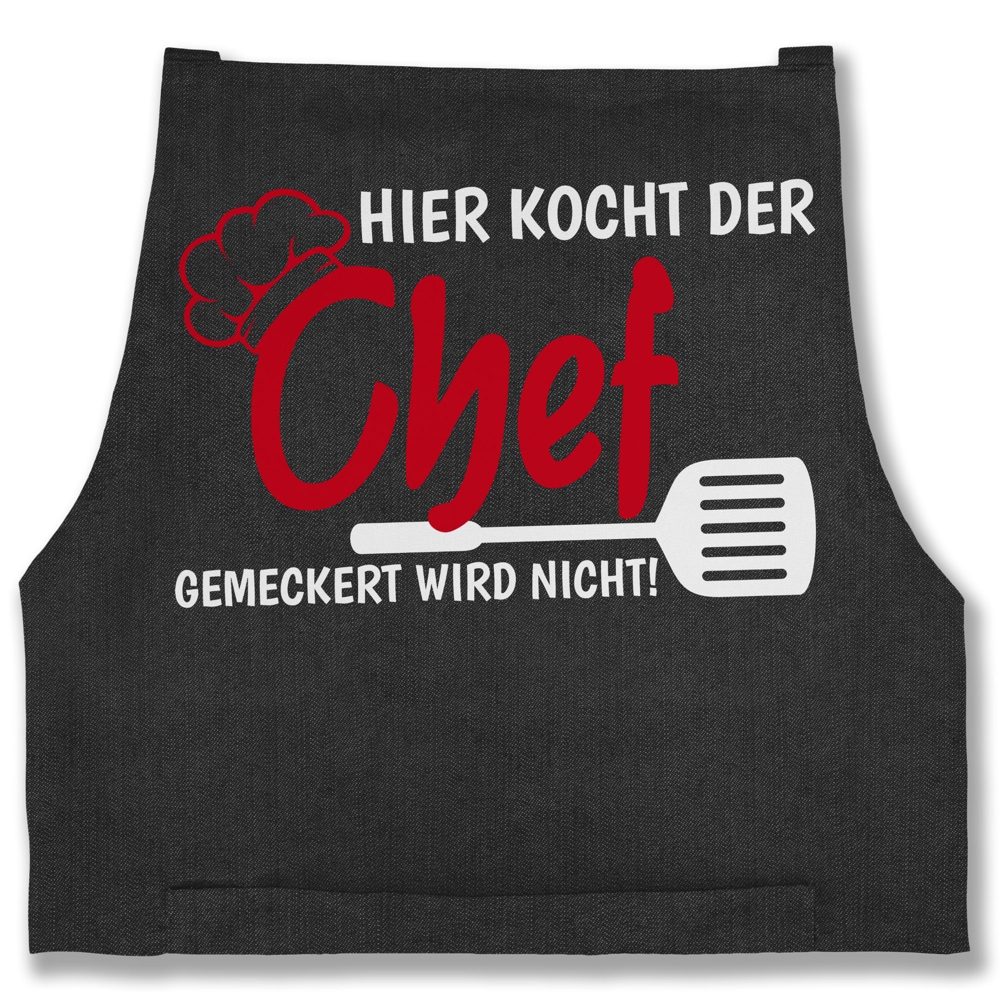 Shirtracer Kochschürze Hier kocht der Chef gemeckert wird nicht, (1-tlg), Kochschürze Herren Männer