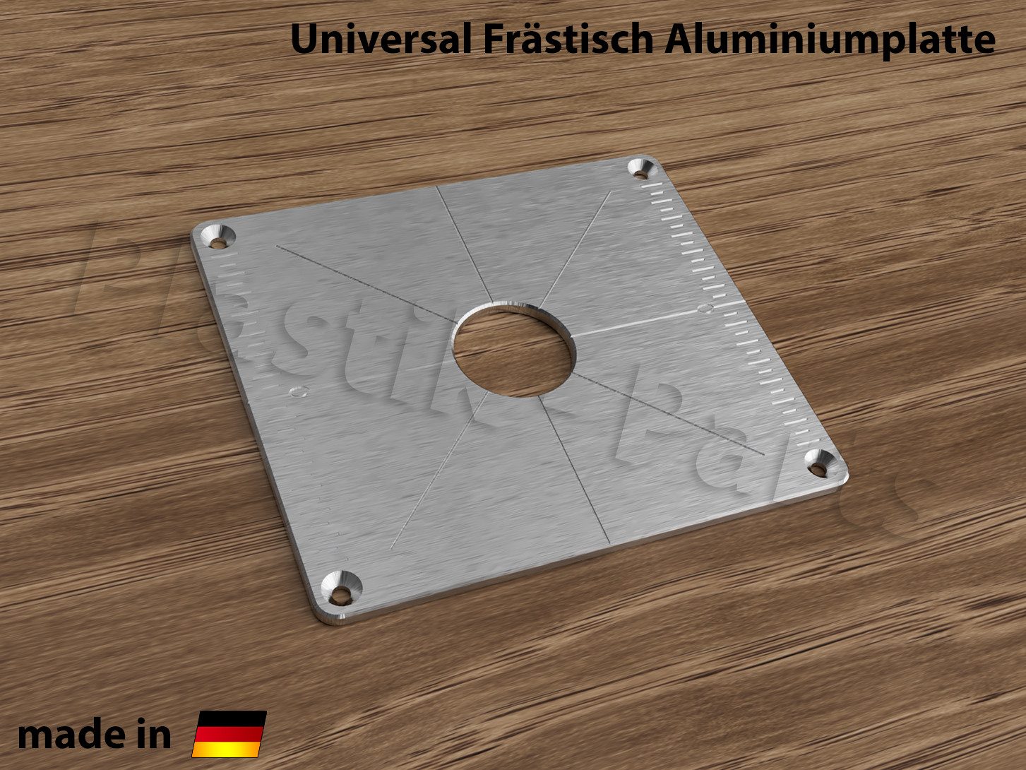 Fräser-Set ALU Befestigungsplatte Einlegeplatte Frästisch Universal Oberfräse