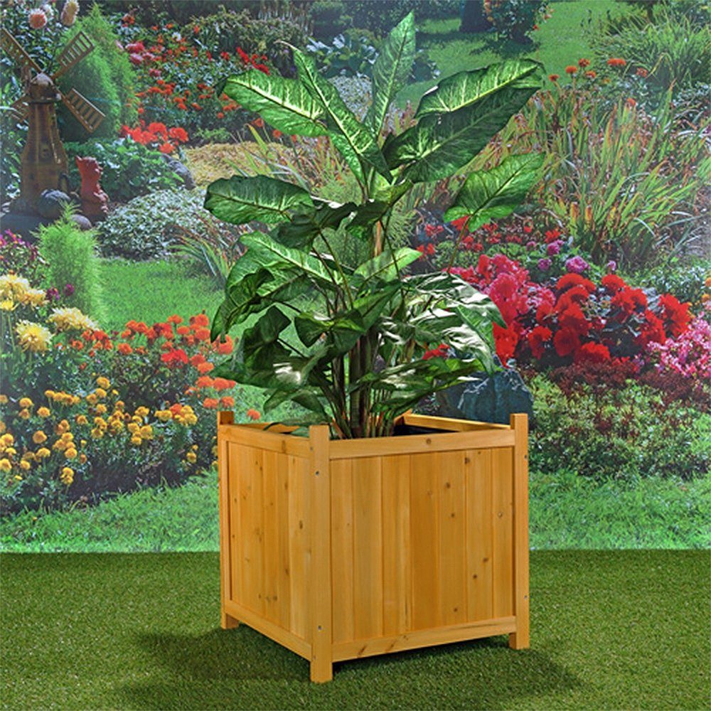 Mucola Blumentopf Blumenkübel 50x50cm Grau Pflanzkasten günstig online kaufen