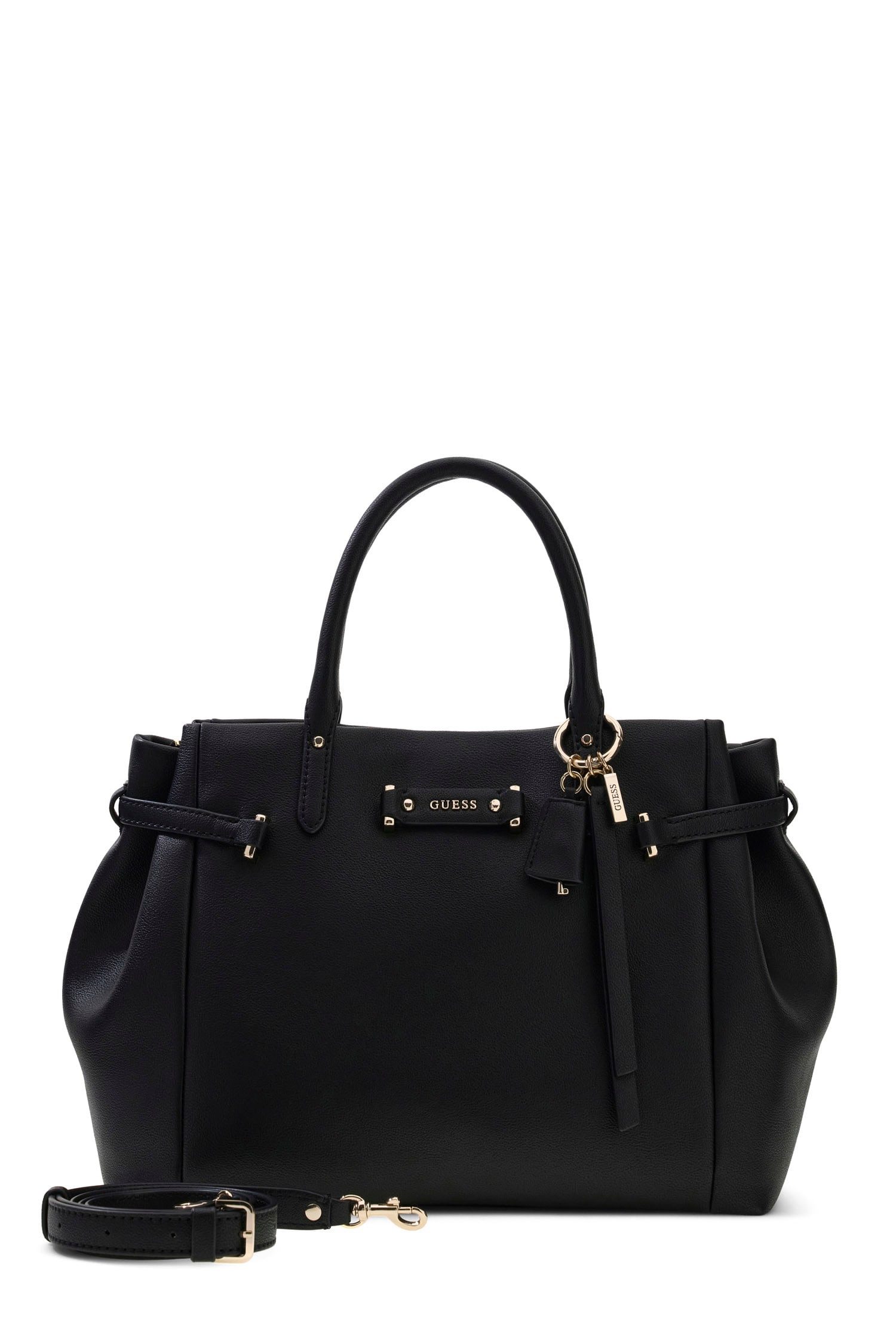 Guess Umhängetasche DOROTHY GIRLFRIEND SATCHEL (Set, Abnehmbarer Schlüsselanhänger), Damen Henkeltasche, Beuteltasche mit abnehmbarem Schlüsselanhänger