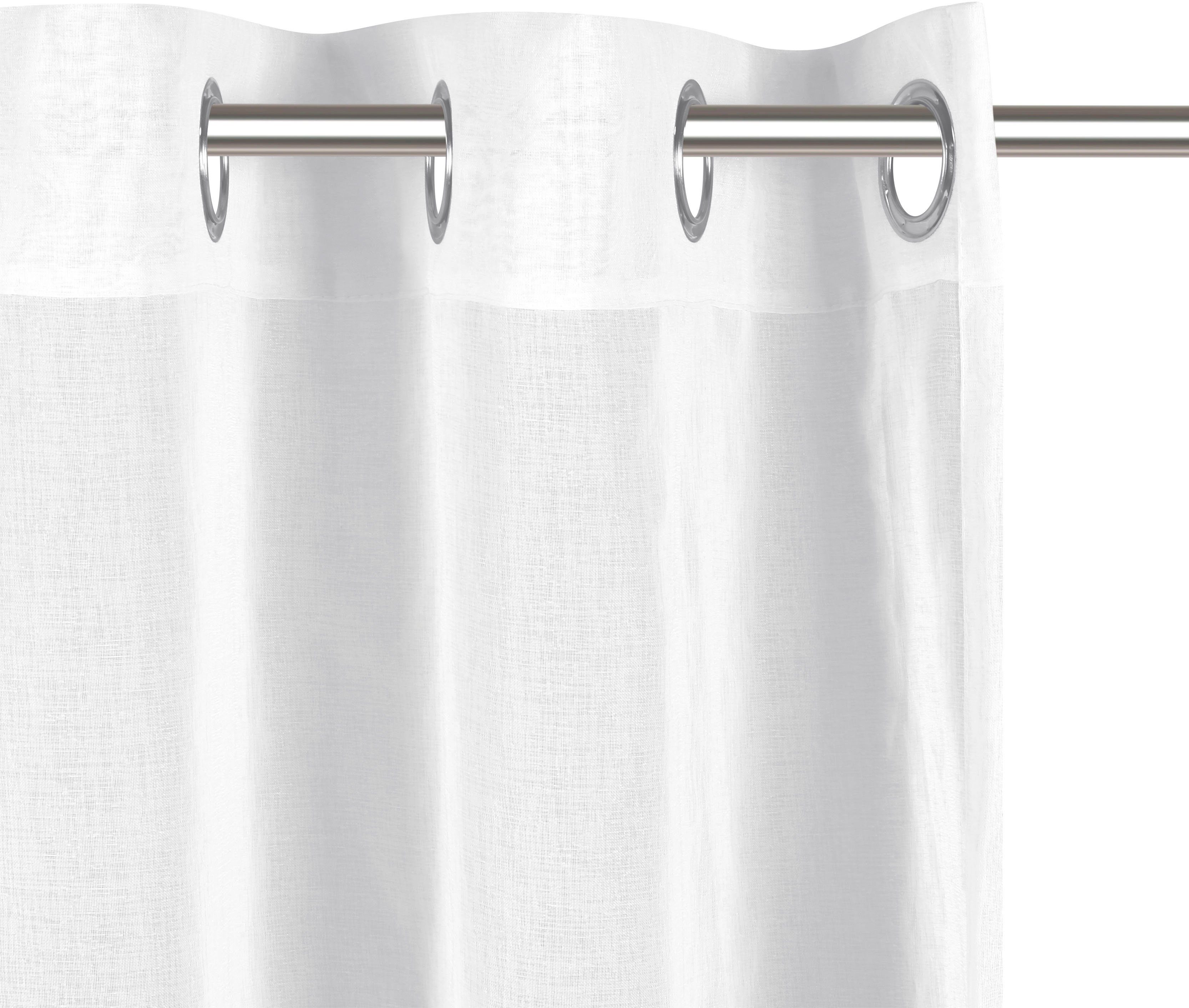 Gardine Polyester (1 Dolly, transparent, St), my gewebt, home, Ösen