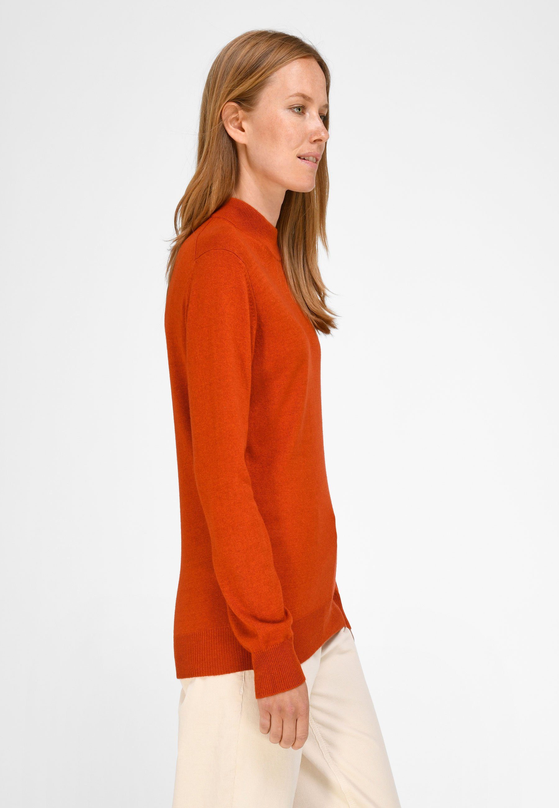 Peter Hahn Design Silk Strickpullover mit orange modernem