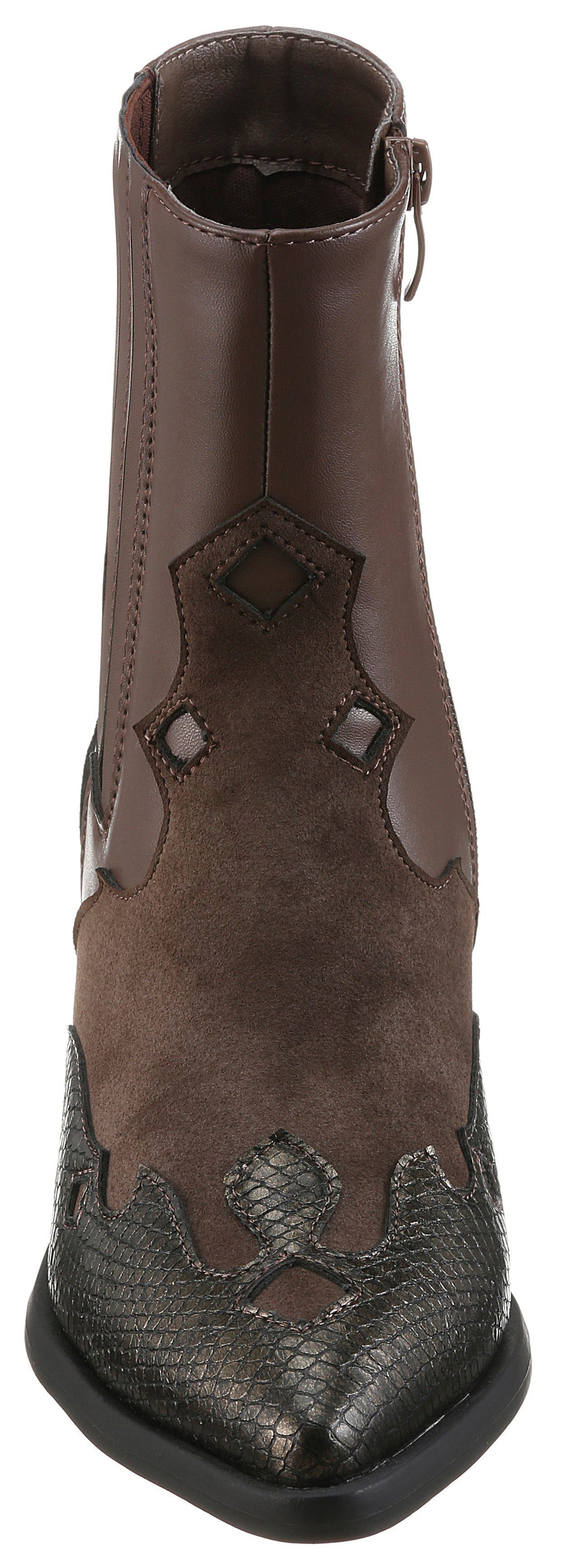 Aniston SHOES Westernstiefelette Cowboystiefelette mit Stretch - NEUE KOLLEKTION – Bild 5 von 5