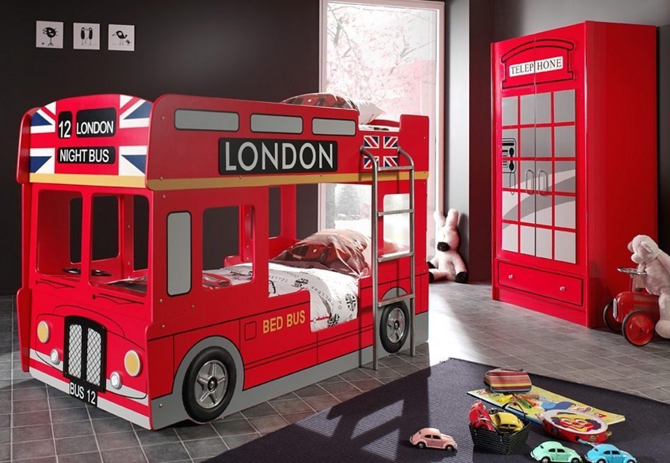 Look Londoner London im Schublade einer Telefonzelle Vipack Schrank Kinderkleiderschrank mit