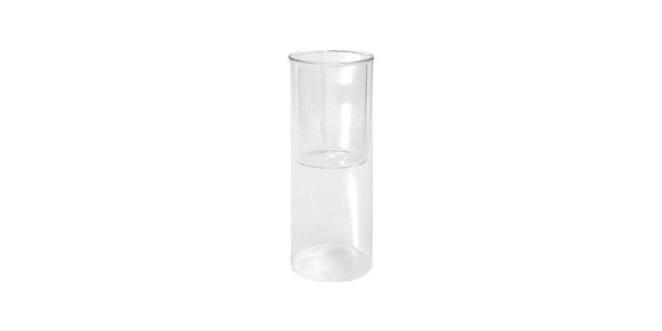 Windlicht Glas-Windlicht, 25cm/Ø 9,5 cm, für Kerzen Ø 7cm