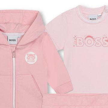 BOSS Neugeborenen-Geschenkset BOSS Baby Jogginganzug rosa Set 3-teilig