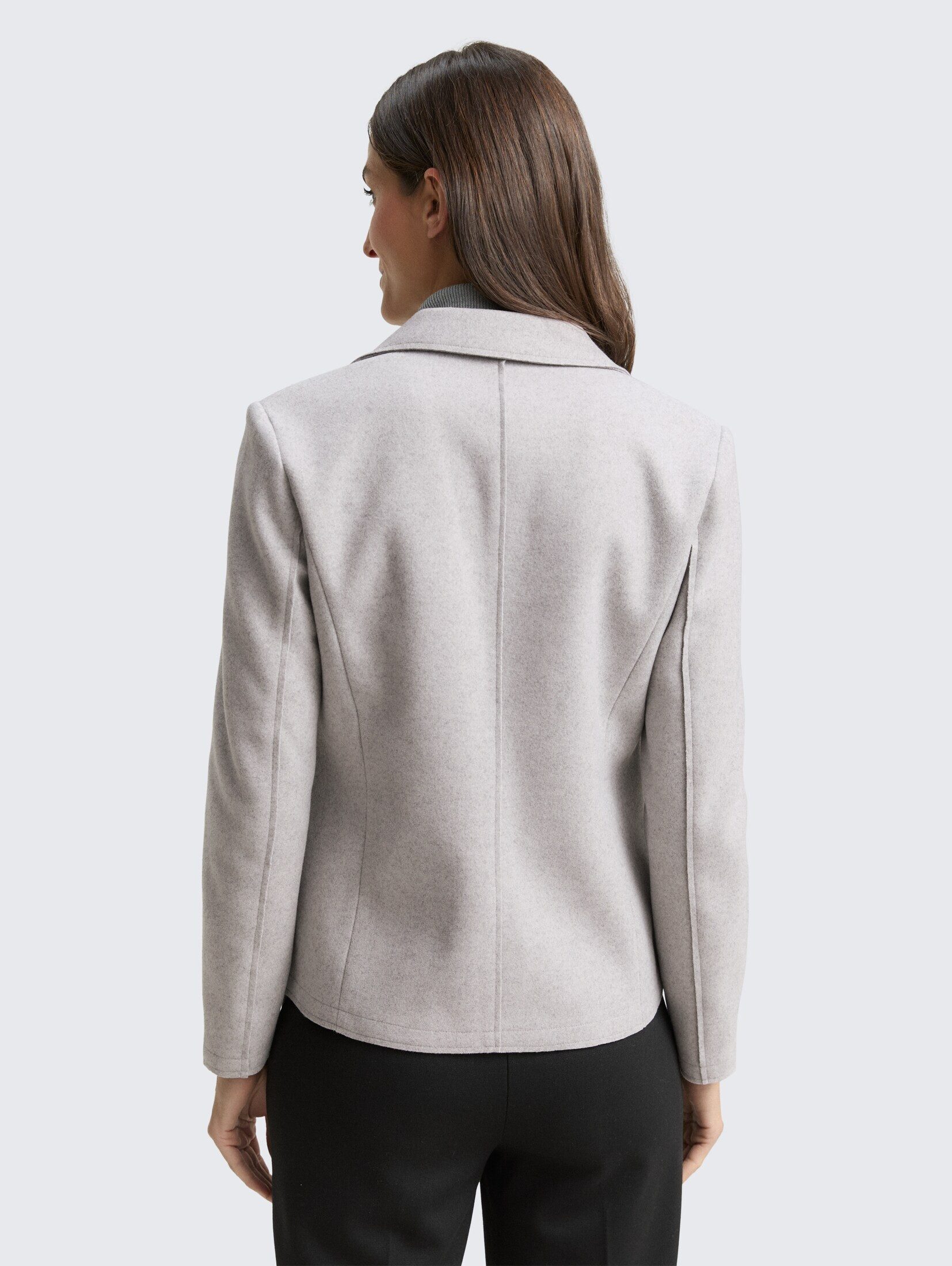 TOM TAILOR Jackenblazer Blazer Slim Fit Blazer in Melange-Optik