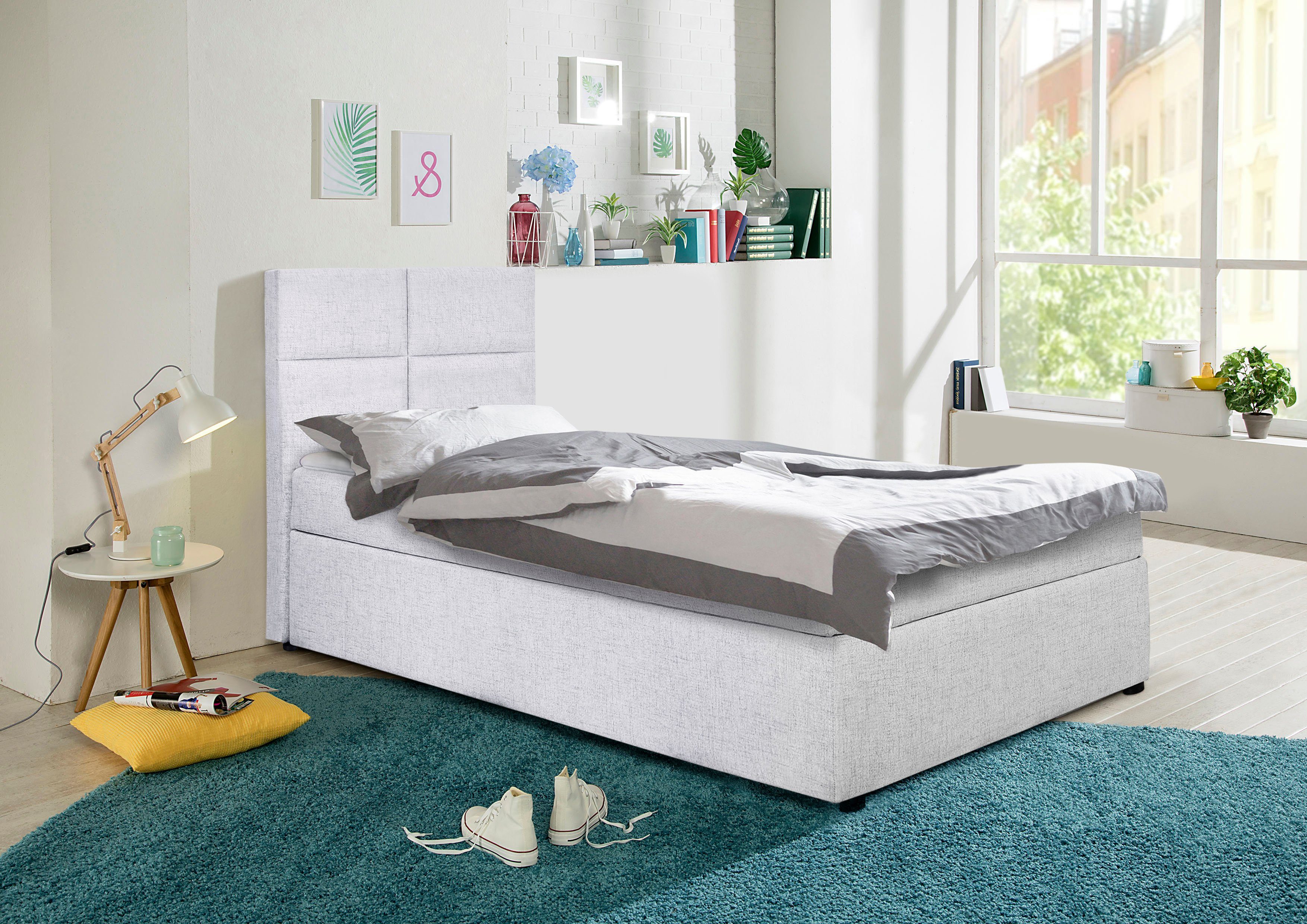 Lüttenhütt Polsterbett »Nela«, incl. Bonnell-Federkernmatratze in