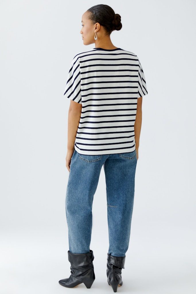 Oui T-Shirt T-Shirt white blue