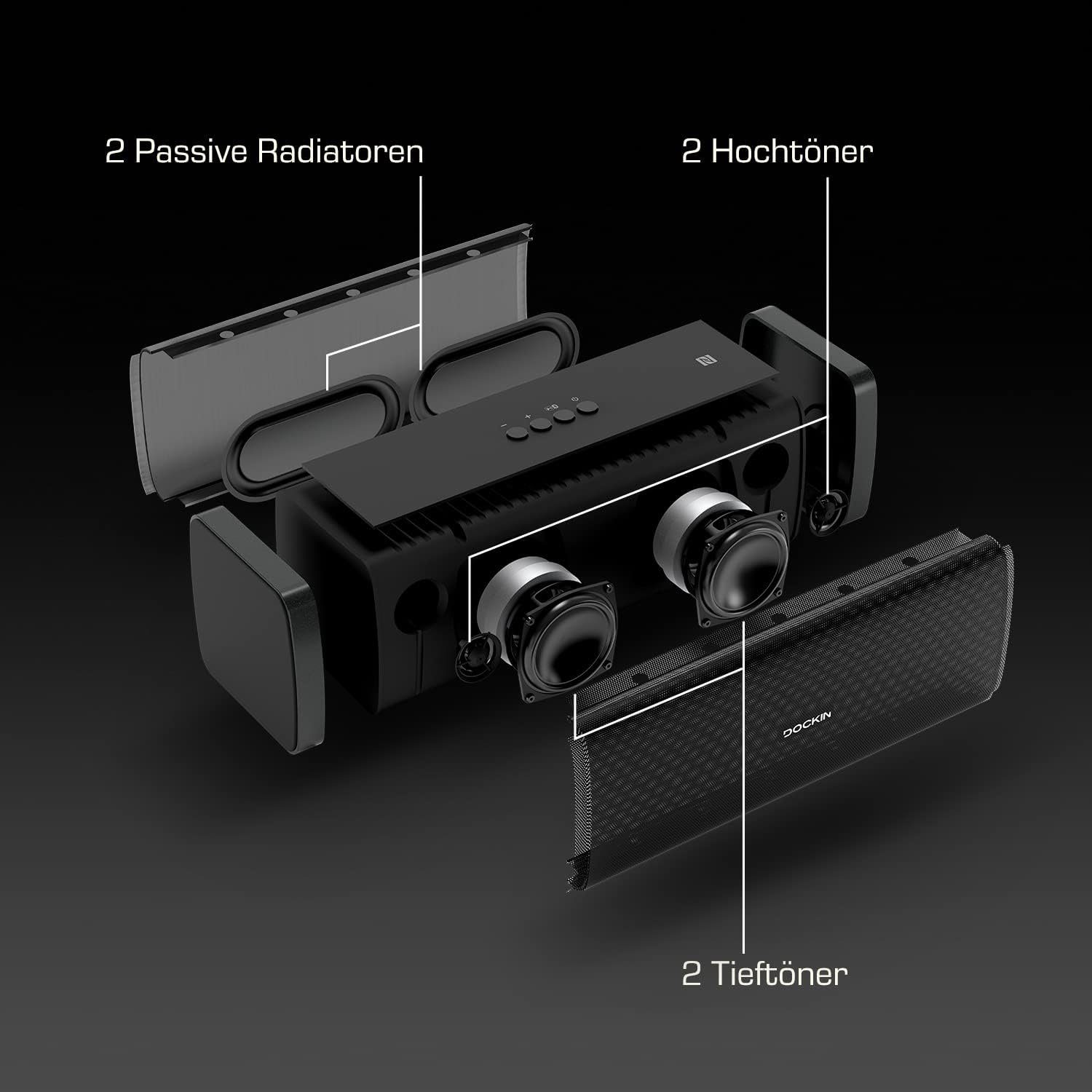 Dockin D FINE EVO Bluetooth-Lautsprecher (NFC, 50 W)