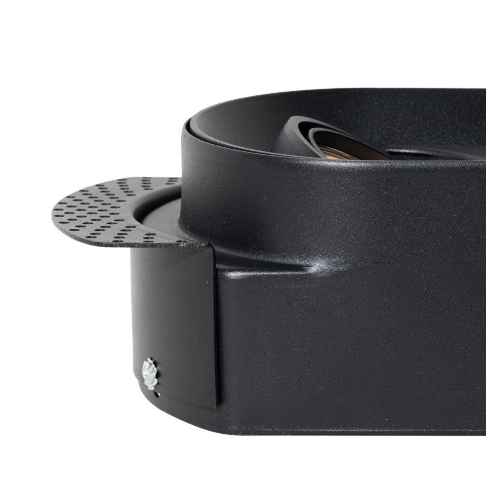 Qazqa LED Einbaustrahler Dept, ohne Leuchtmittel, GU10, Schwarz, Modern, Metall, 2-flammig