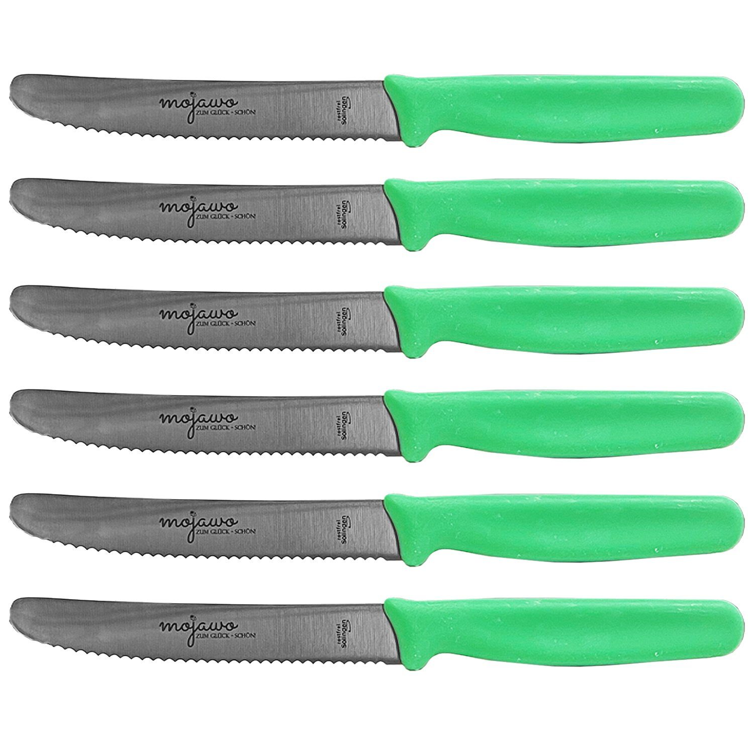 Steakmesser 6er Mojawo Bio Frühstücksmesser Tafelmesser Brötchenmesser Solingen