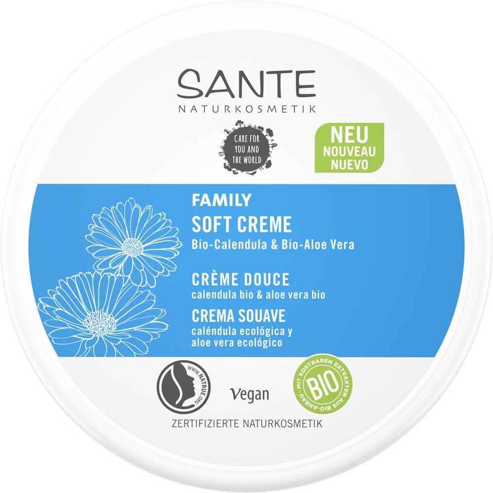SANTE Gesichtspflege FAMILY Soft Creme Bio-Calendula Aloe Vera, 150 ml