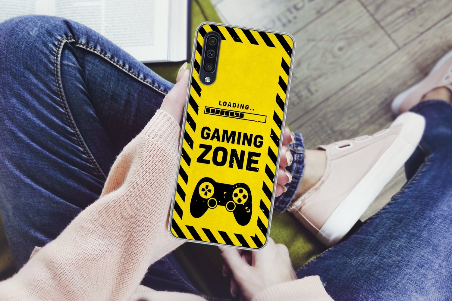 MuchoWow Handyhülle für Samsung Galaxy A30s Spiele - Zitate - Controller - Spielzone - Spi, Smartphone-Bumper, Print, Handy Schutzhülle Dünn