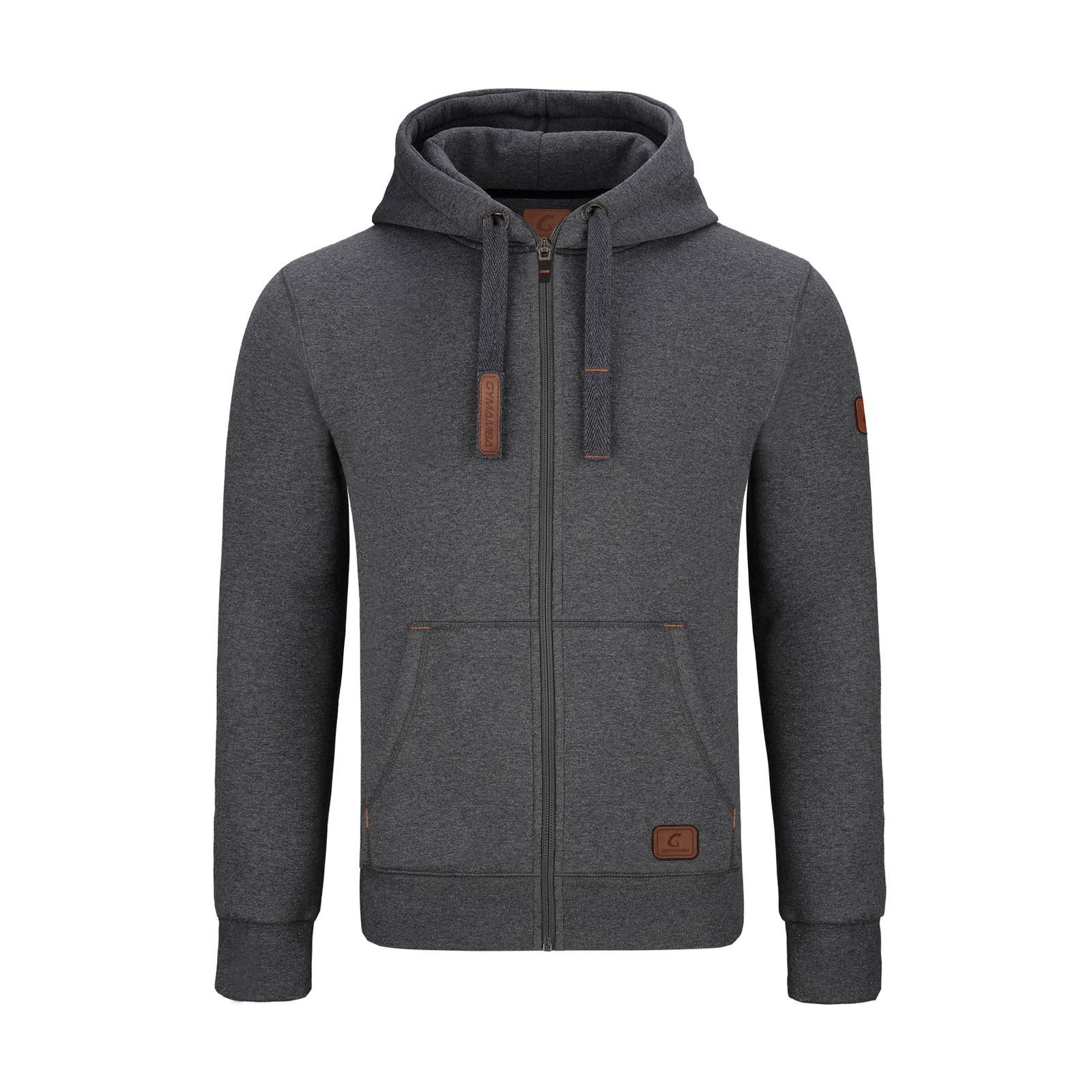 Sweatjacke Herren leather dunkelgrau