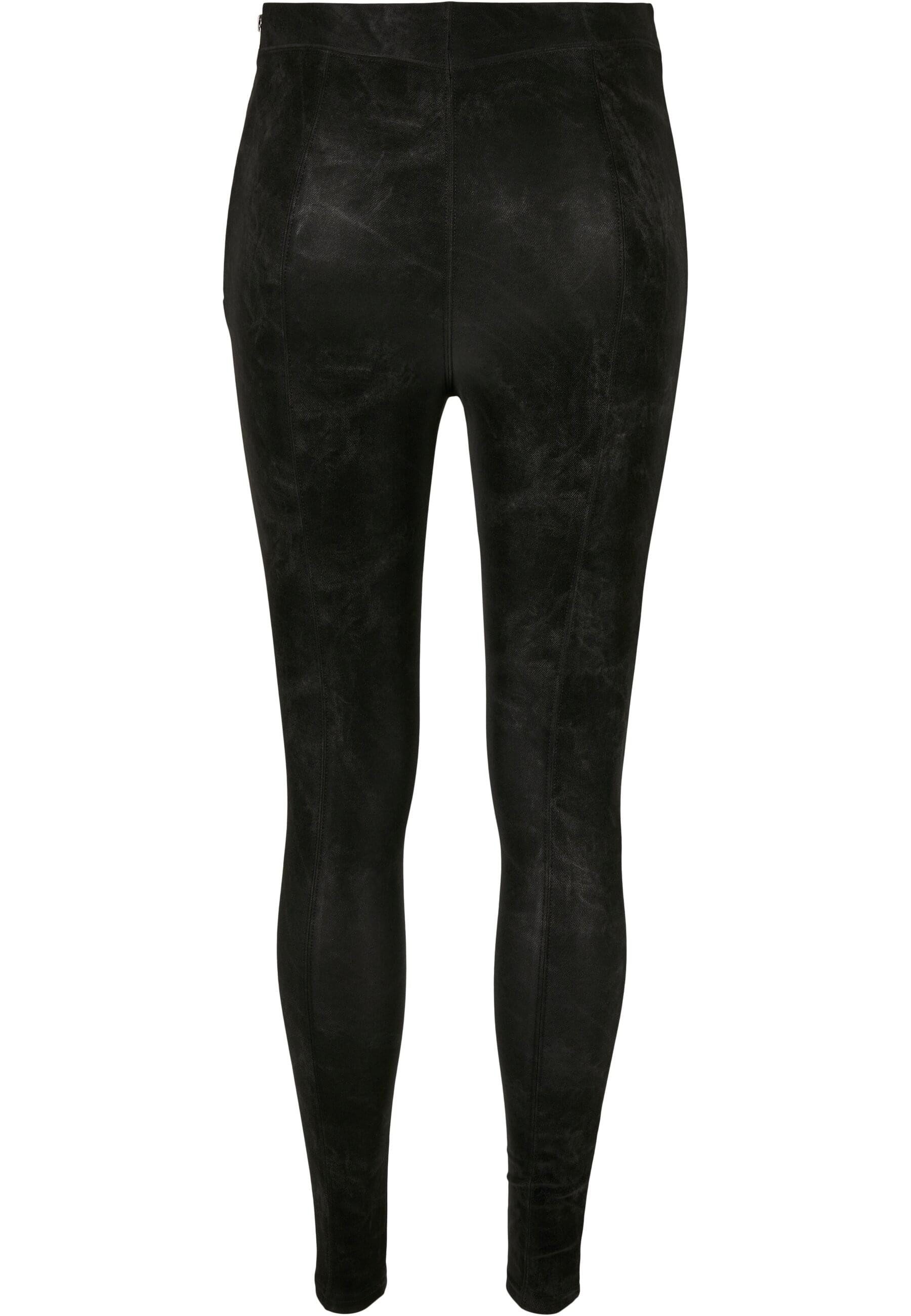 URBAN CLASSICS Leggings Urban Classics Damen Ladies Washed Faux Leather Pan günstig online kaufen