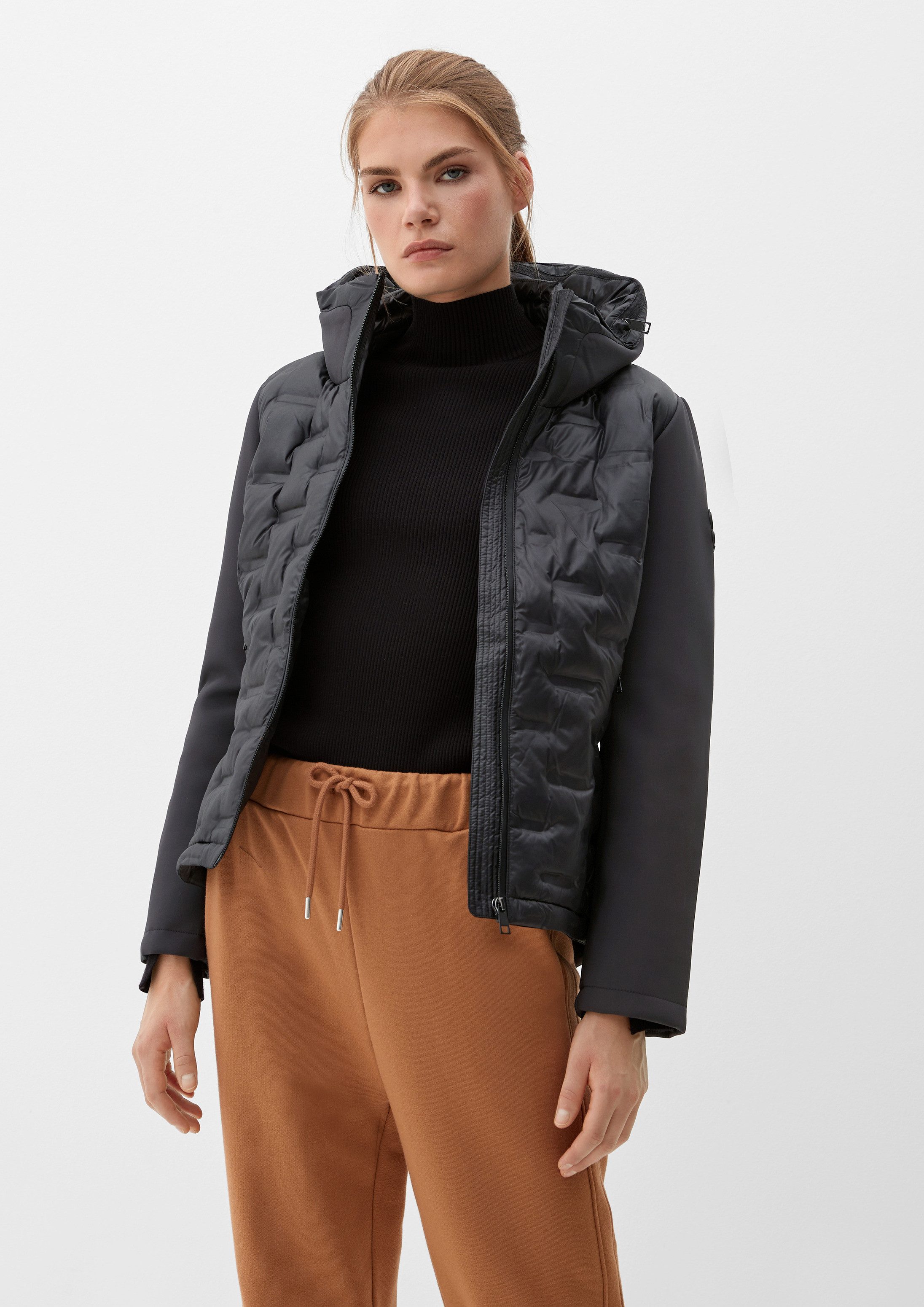 s.Oliver Funktionsjacke Outdoor-Jacke Jacke mit verstaubarer Kapuze