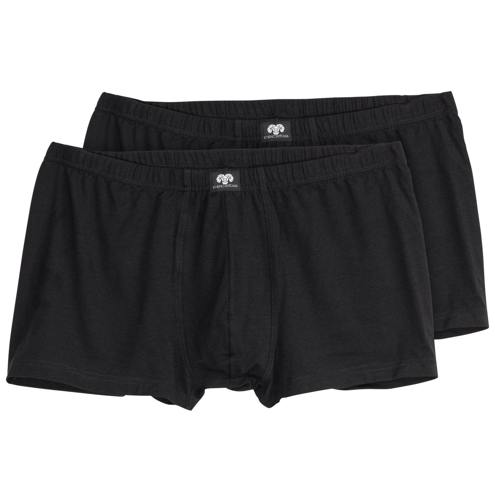 Retro Pants Ceceba Doppelpack Übergrößen Stretch-Pants schwarz