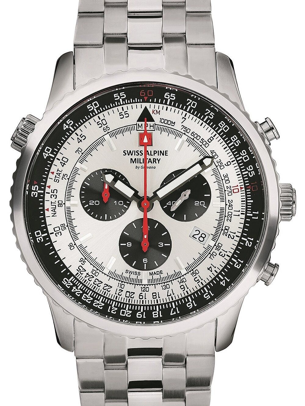 Swiss Alpine Military Chronograph Schweizer Alpen-Militär. 7078-9132