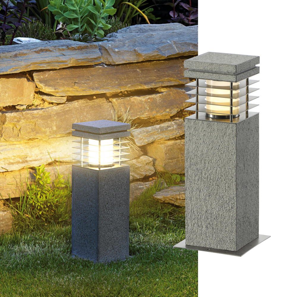 SLV Außen-Stehlampe Granit Wegeleuchte Arrock, E27. IP44
