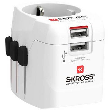 SKROSS Weltreiseadapter World Adapter Pro Light USB Reiseadapter