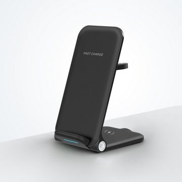 M2-Tec 3in1 Wireless Ladegerät Ladestation (1-tlg., 15W Wireless Charging)