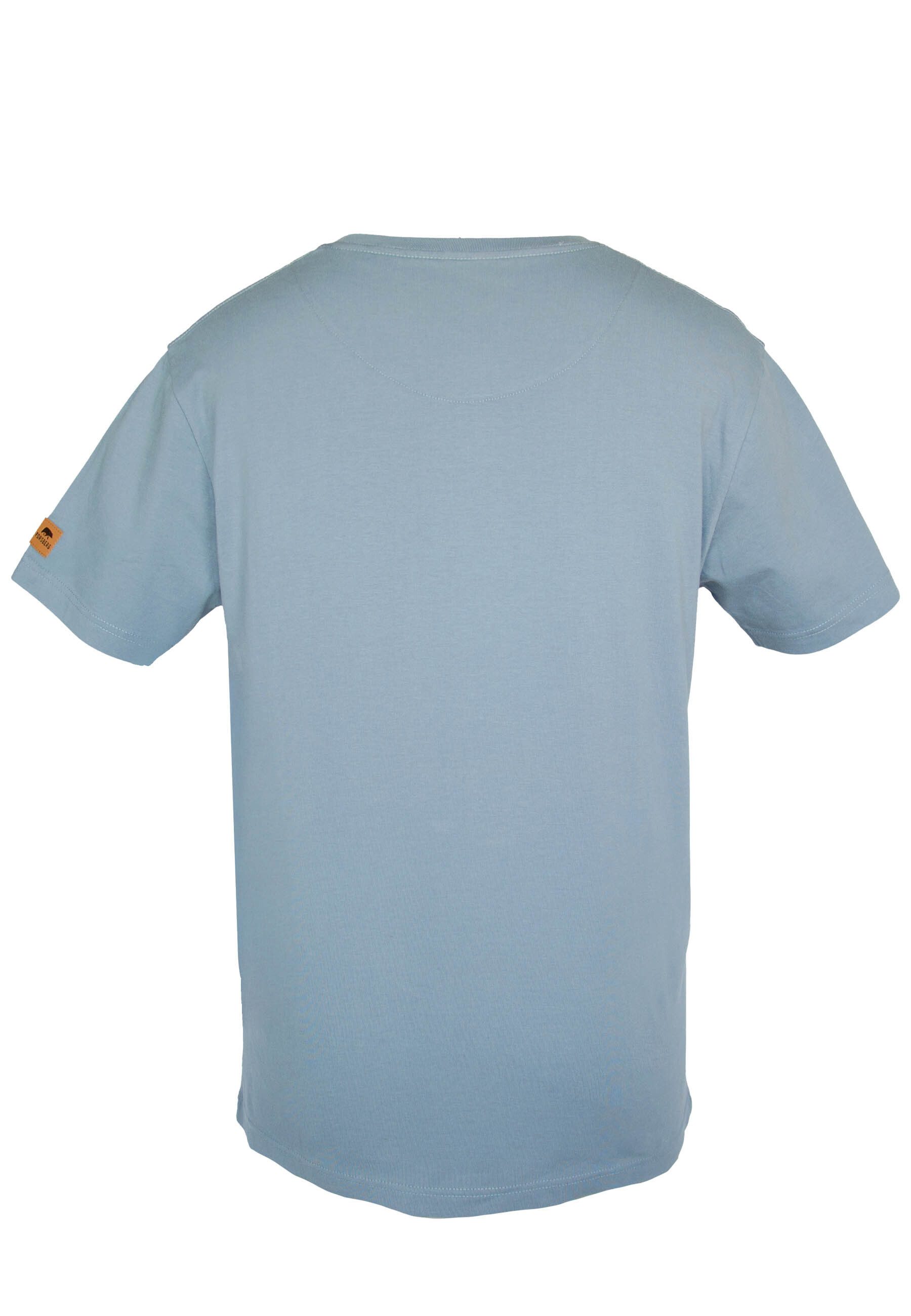 FORSBERG T-Shirt T-Shirt mit Denim-Brustlogo