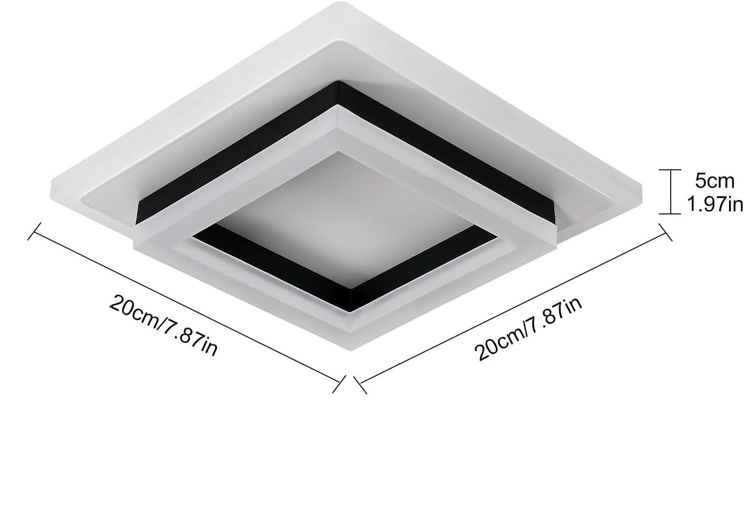 Goeco Deckenleuchte Acryl Dekolampe, runde & quadratisch Lampe, warmes Lich günstig online kaufen