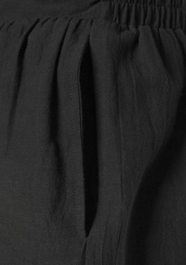 LASCANA Shorts im Paperbag-Look mit breitem Bündchen und Taschen, kurze Hose