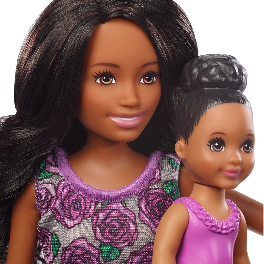 Bad Puppe Barbie FXH06 Freundin Spiel-Set Babysitter Anziehpuppe Mattel Barbie &