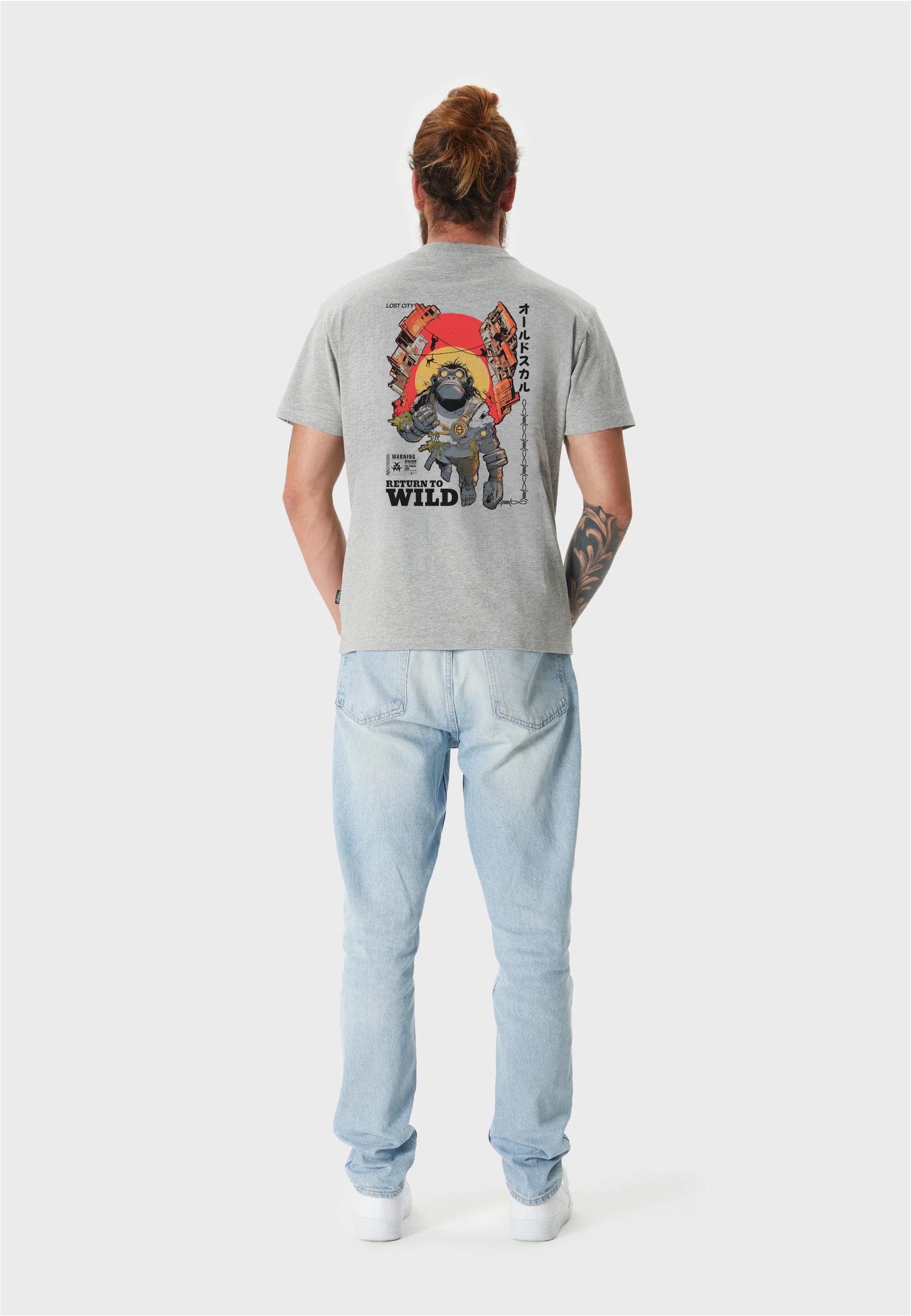Oldskull T-Shirt Wrldvibe Return to Wild Graphic mit coolem Rückenprint günstig online kaufen