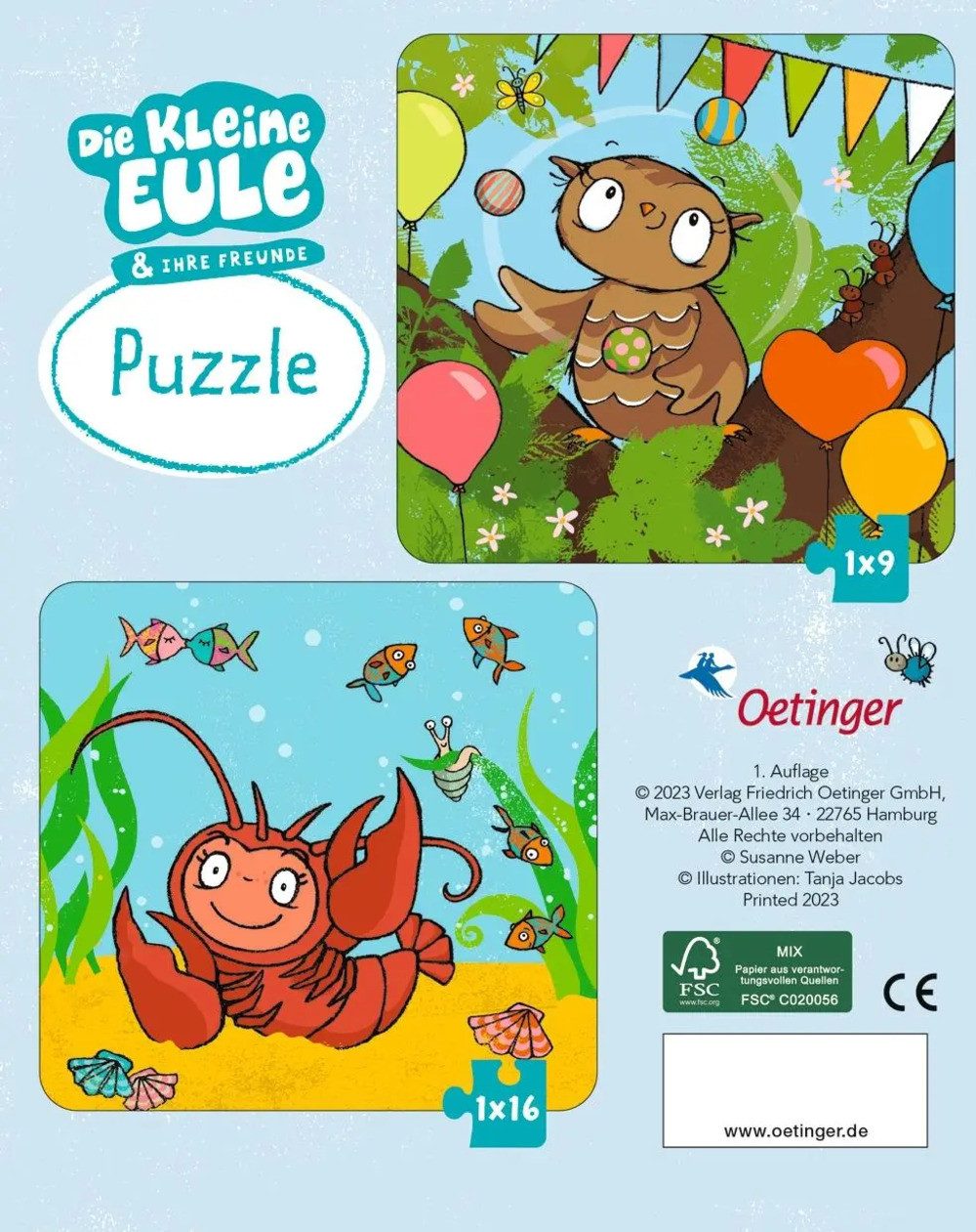 Oetinger Puzzle Die kleine Eule. Puzzle, 16 Puzzleteile