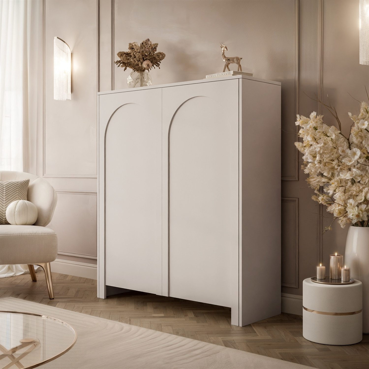 Lookway Kommode ARIADNA, hohe zweitürige Ausführung (1x Kommode), Breite: 104 cm