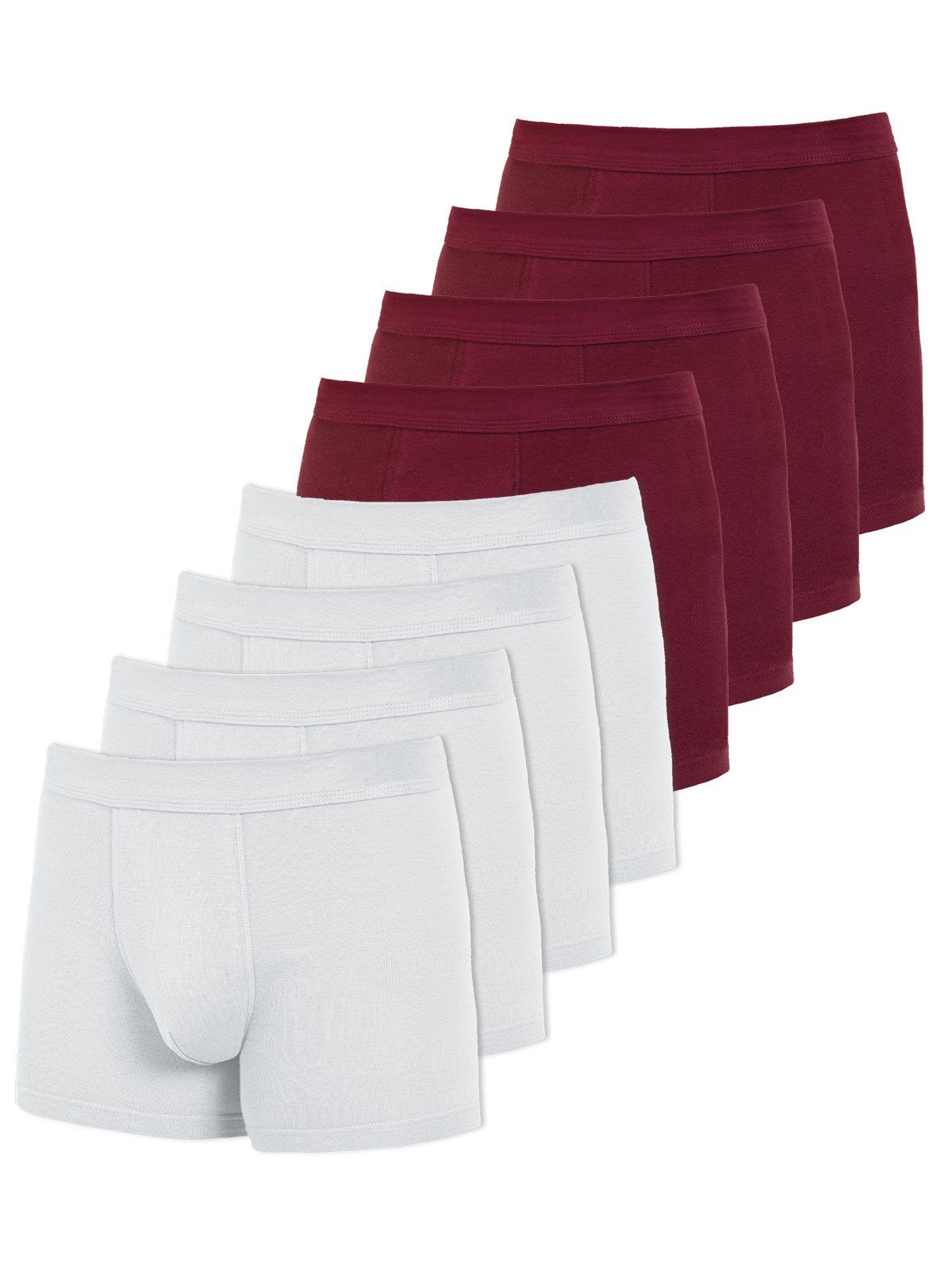 weiss Herren Cotton 8er 8-St) rubin - Bio Sparpack Pants Retro (Spar-Set, Pants KUMPF
