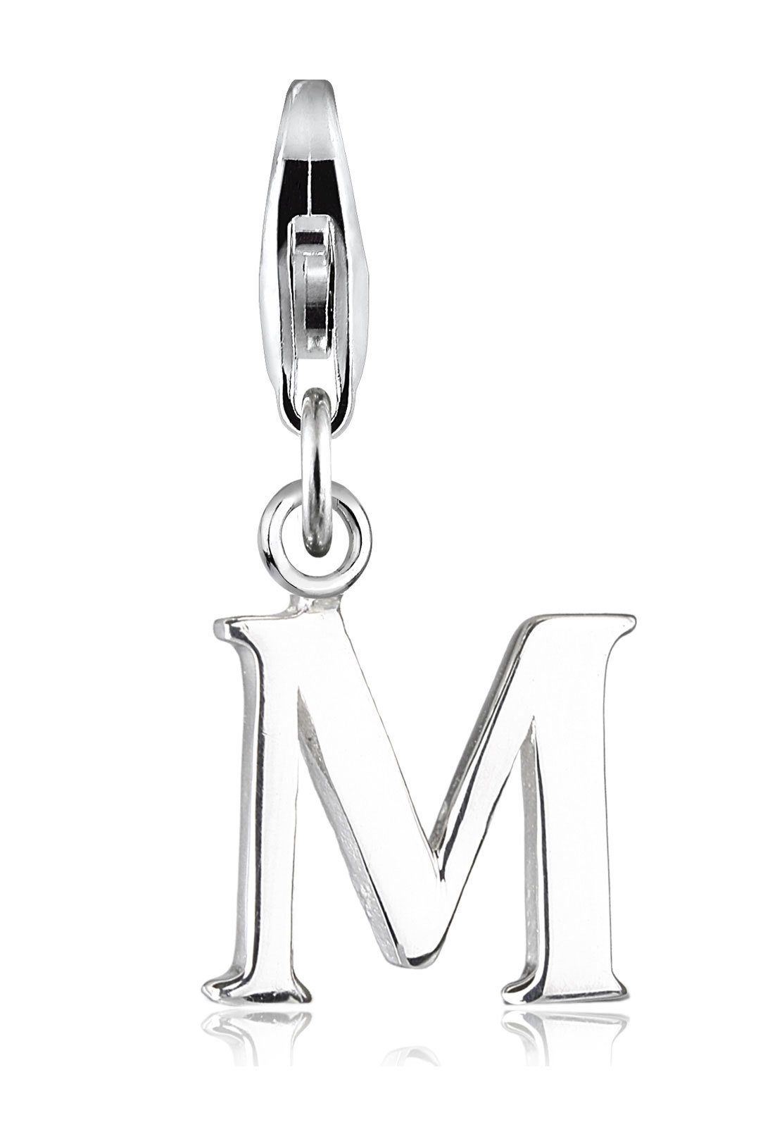 Charm-Einhänger Buchstabe M Initialie 925 Sterling Silber