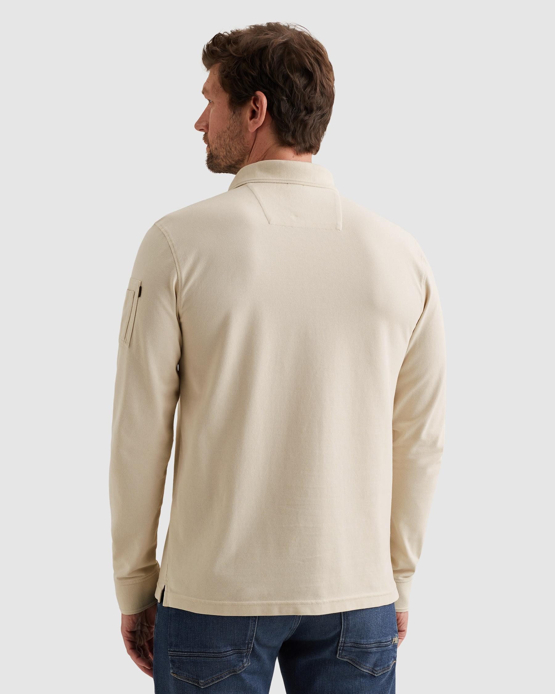 PME LEGEND Langarm-Poloshirt mit Logo Stickerei